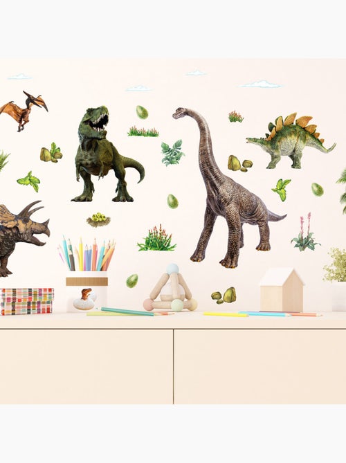 Sticker - dinosaures - 30x30 cm - Kiabi