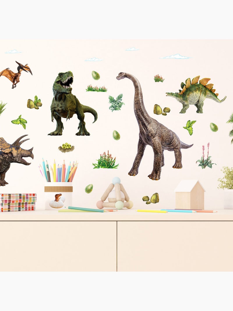 Sticker - dinosaures - 30x30 cm Multicolore - Kiabi
