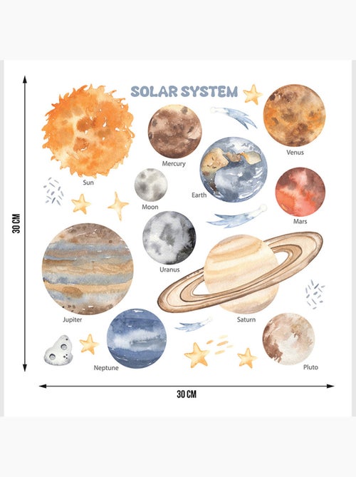 Sticker - espace - 30x30 cm - Kiabi