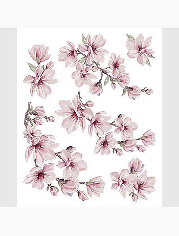 Sticker - fleurs de magnolia - 14x20 cm