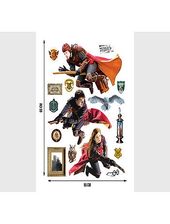 Sticker - Harry Potter Quidditch 3 personnages - 1 planche 65 x 85 cm