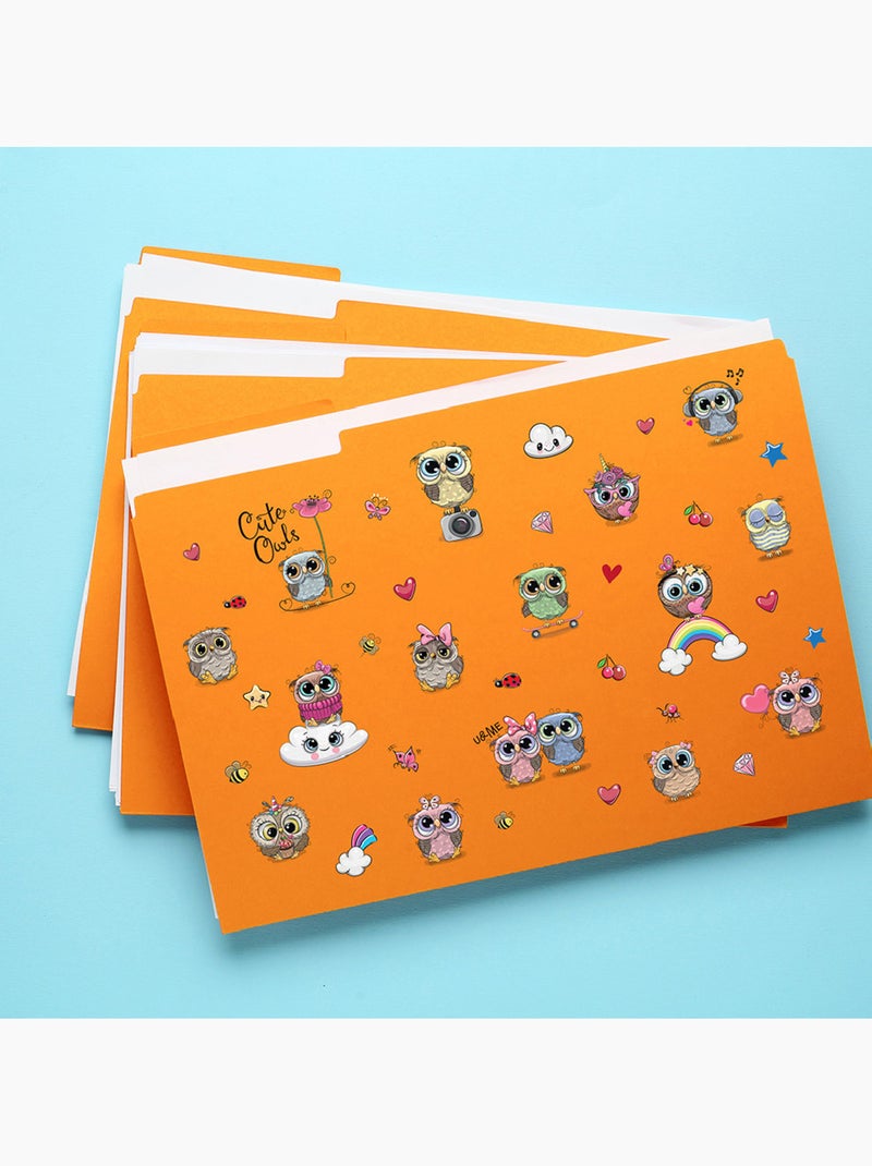 Sticker - hiboux mignons - 14x20 cm Multicolore - Kiabi