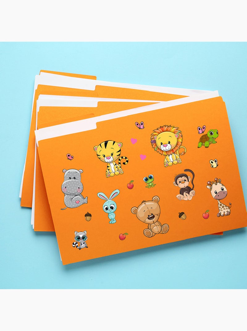 Sticker - hippopotame et ses amis - 14x20 cm Multicolore - Kiabi