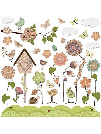 Sticker - jardin joyeux - 30x30 cm