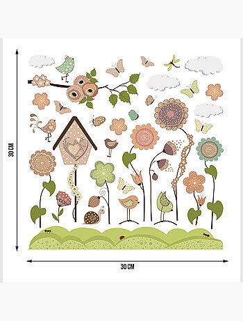 Sticker - jardin joyeux - 30x30 cm