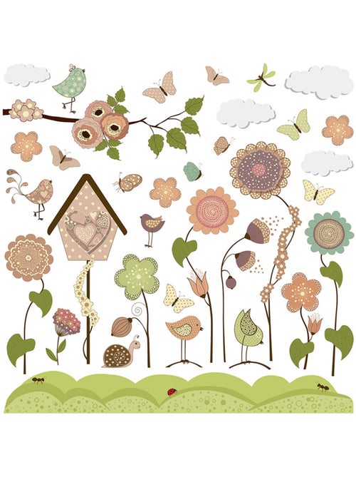 Sticker - jardin joyeux - 30x30 cm - Kiabi