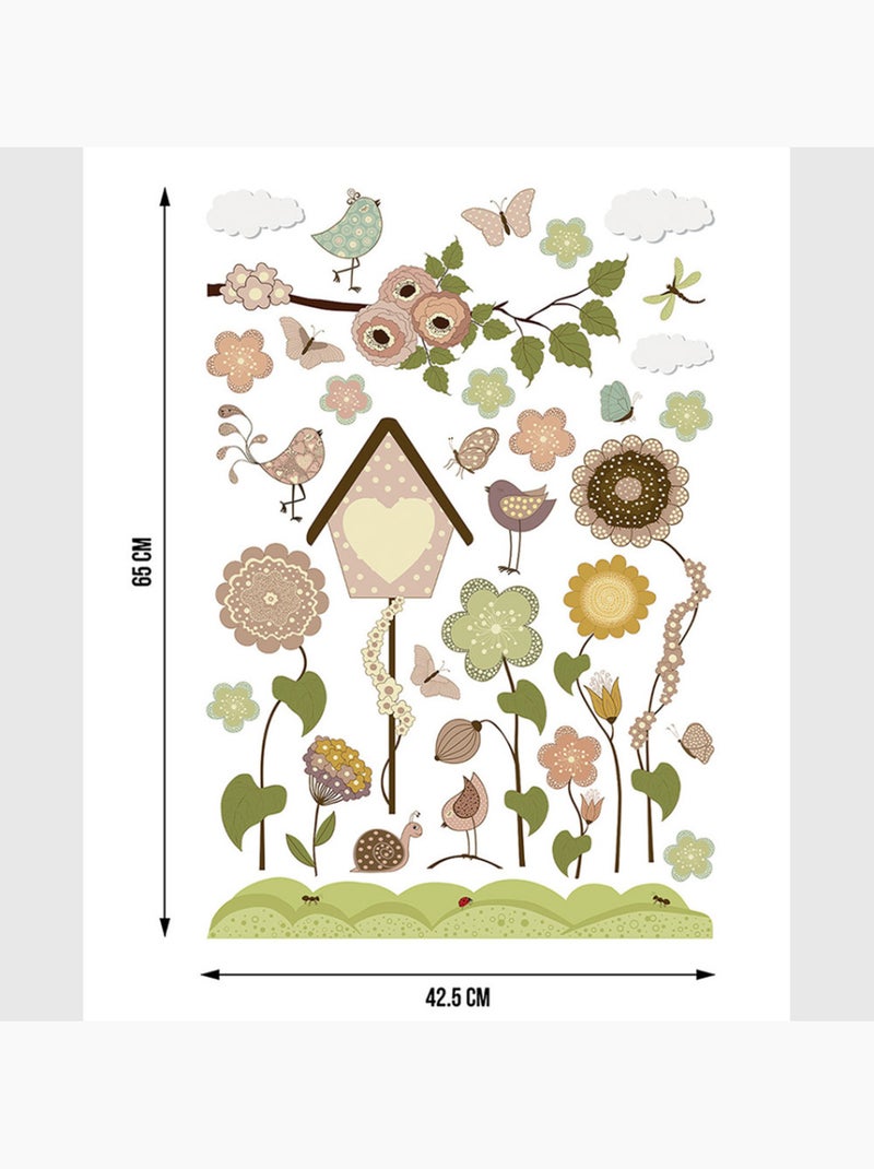 Sticker - jardin joyeux - 42,5x65 cm Multicolore - Kiabi