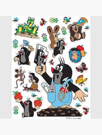 Sticker - la petite taupe jardinière - 65x85 cm