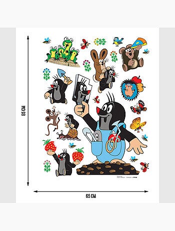 Sticker - la petite taupe jardinière - 65x85 cm