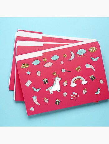 Sticker - licorne magique - 14x20 cm