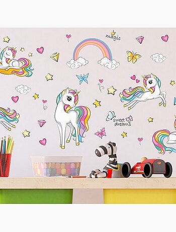 Sticker - licorne magique - 30x30 cm