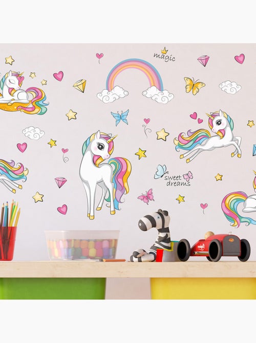 Sticker - licorne magique - 30x30 cm - Kiabi