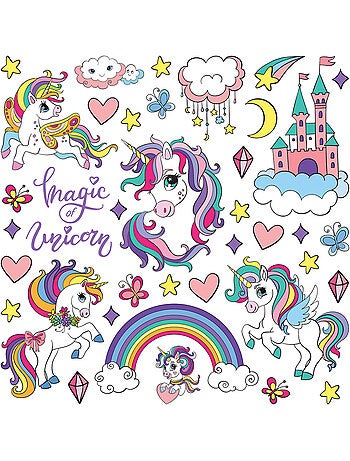 Sticker - licorne magique - 30x30 cm