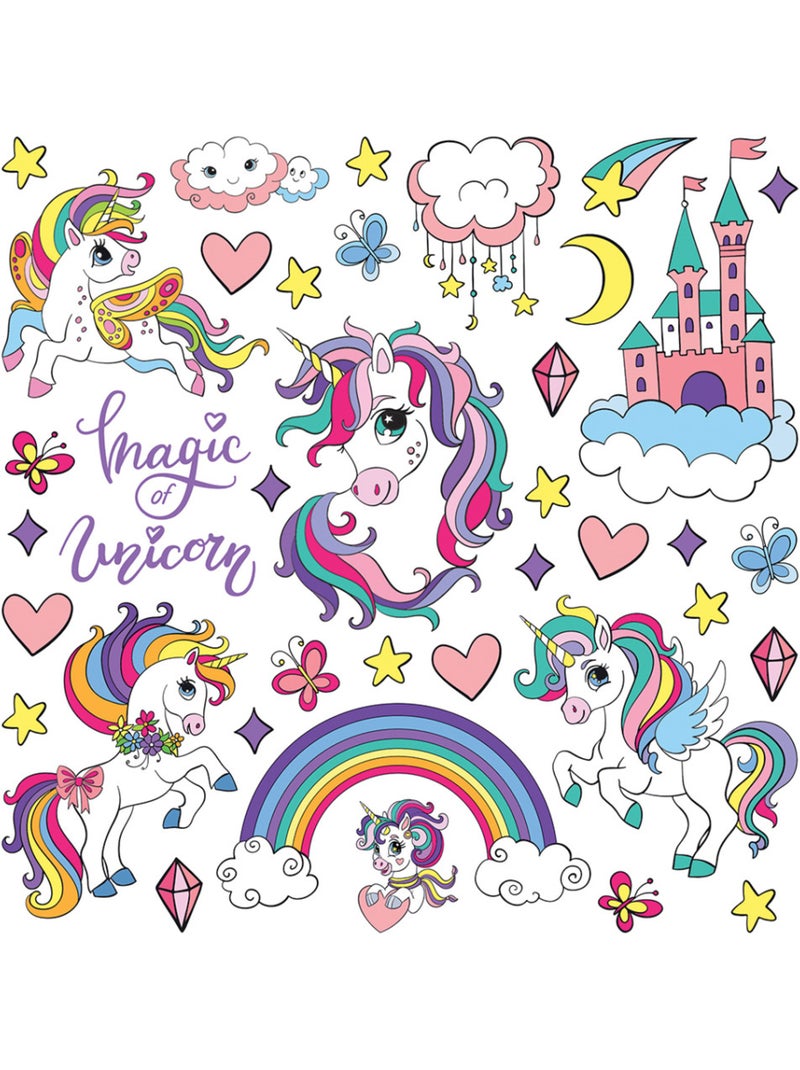 Sticker - licorne magique - 30x30 cm Multicolore - Kiabi