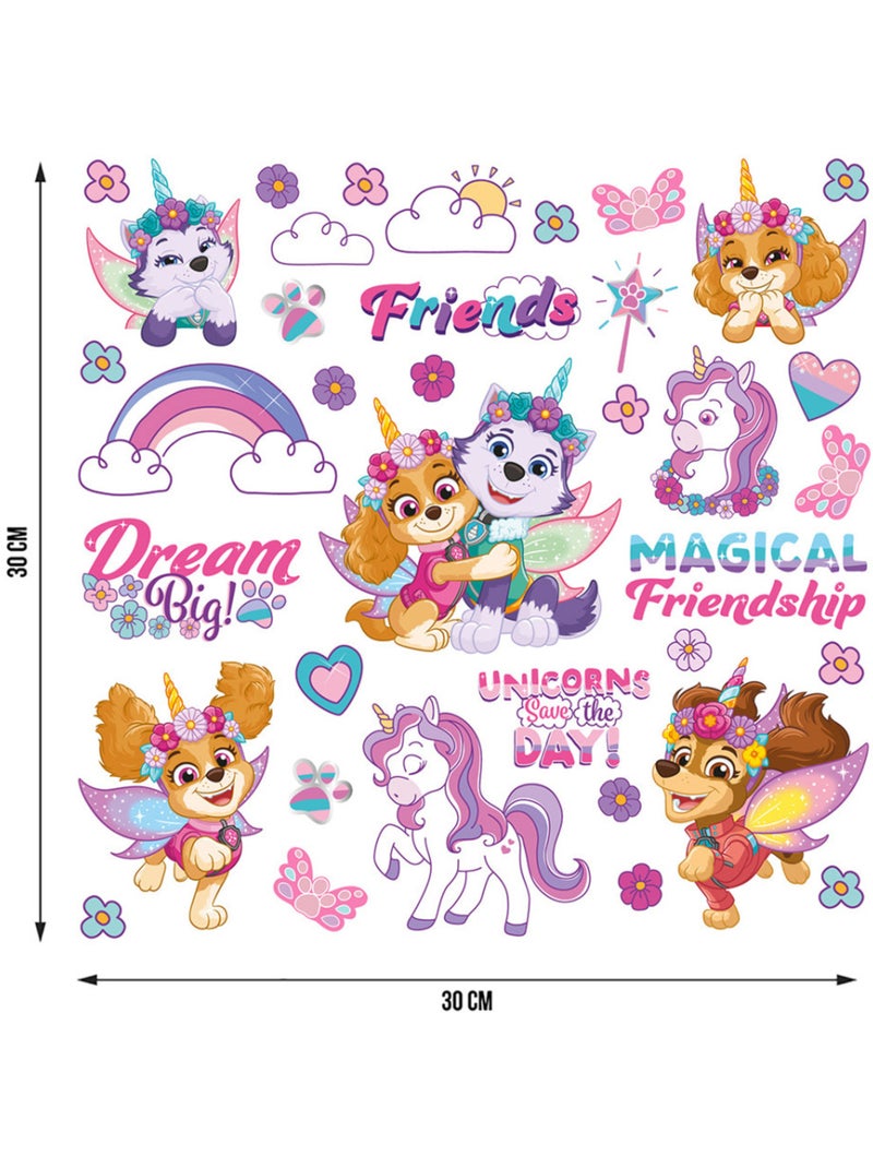 Sticker - licorne pat' patrouille - 30x30 cm Multicolore - Kiabi