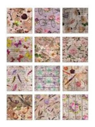 Sticker - Papiers Anciens Motifs Vintage - 1 planche 65 x 85 cm