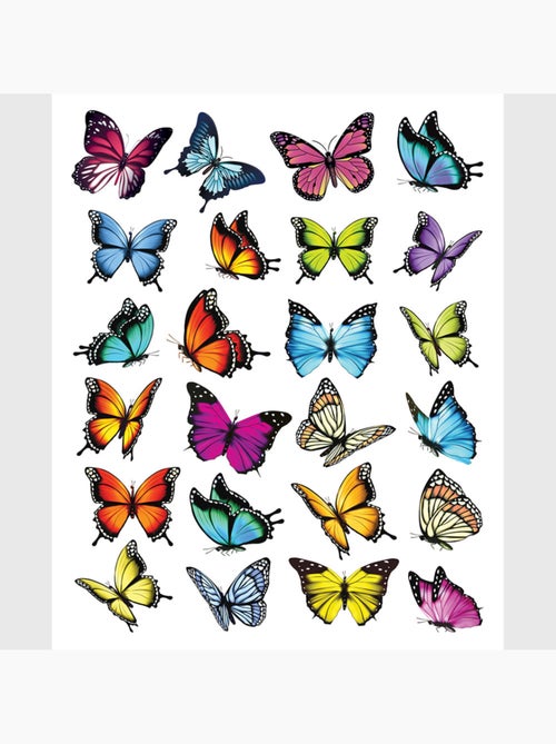 Sticker - papillons colorés - 14x20 cm - Kiabi