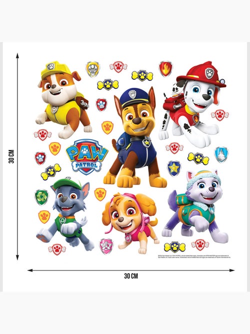 Sticker - pat' patrouille : l'équipe joyeuse - 30x30 cm - Kiabi