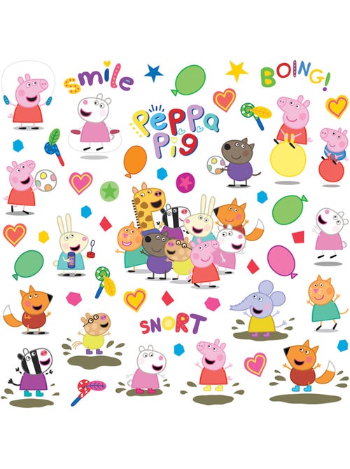 Sticker - peppa pig et ses amis - 30x30 cm - Kiabi
