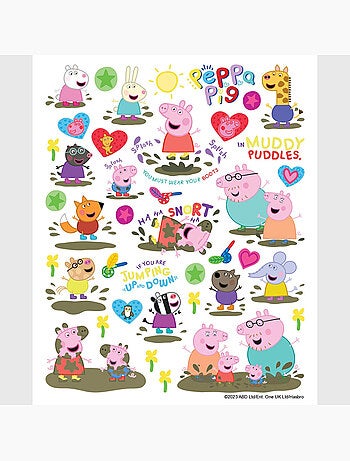 Sticker - peppa pig : l'heure du bonheur - 14x20 cm