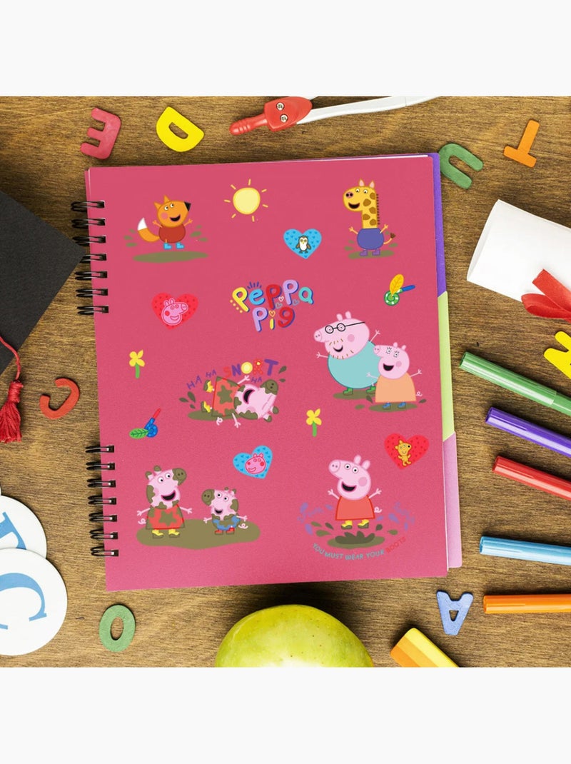 Sticker - peppa pig : l'heure du bonheur - 14x20 cm Multicolore - Kiabi