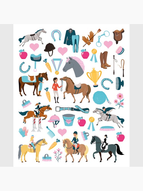 Sticker - promenade à cheval - 14x20 cm - Kiabi