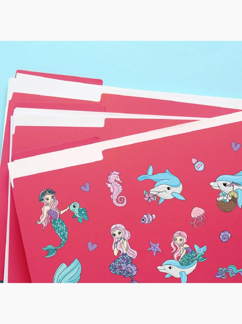Sticker - sirènes et dauphins - 14x20 cm Multicolore - Kiabi