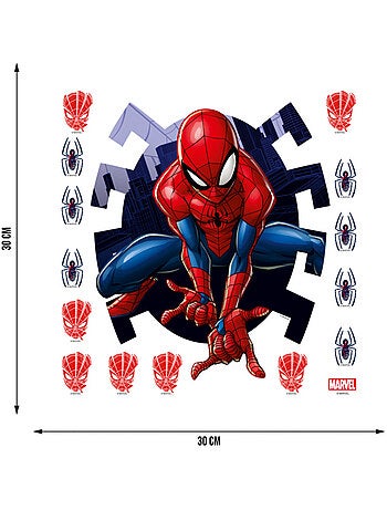 Sticker - spider-man marvel prêt au combat - 30x30 cm