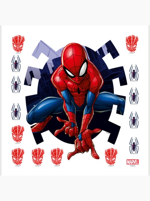 Sticker - spider-man marvel prêt au combat - 30x30 cm - Kiabi