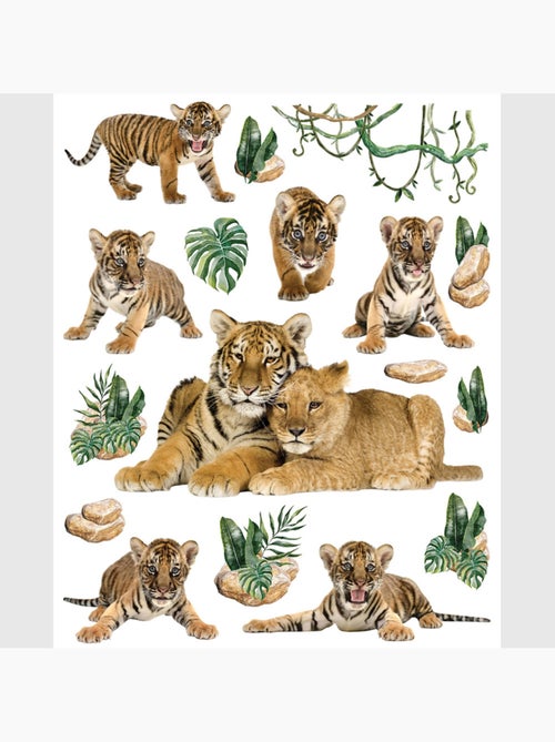 Sticker - tigres - 14x20 cm - Kiabi Sticker - tigres - 14x20 cm - Kiabi