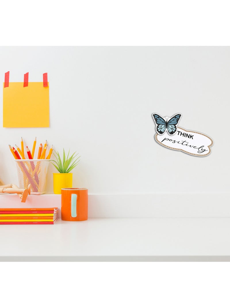 Sticker 3d - papillon pensez positivement - 14x20 cm Multicolore - Kiabi