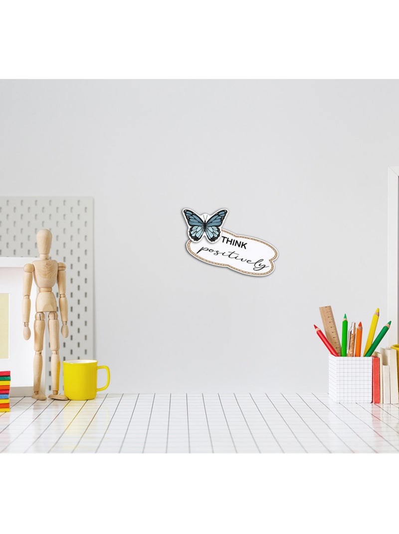 Sticker 3d - papillon pensez positivement - 14x20 cm Multicolore - Kiabi