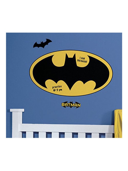 Sticker ardoise repositionnable logo Batman DC Comics 68,6CM X 101,6CM - Kiabi