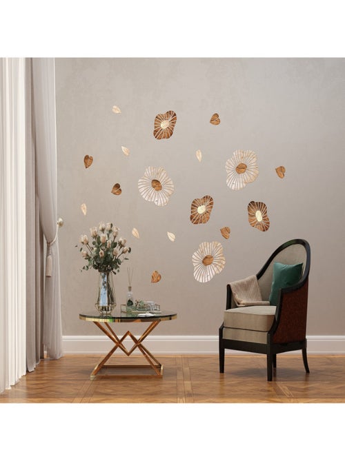 Sticker Blossom Wood - 1 planche 42,5 x 65 cm - Kiabi