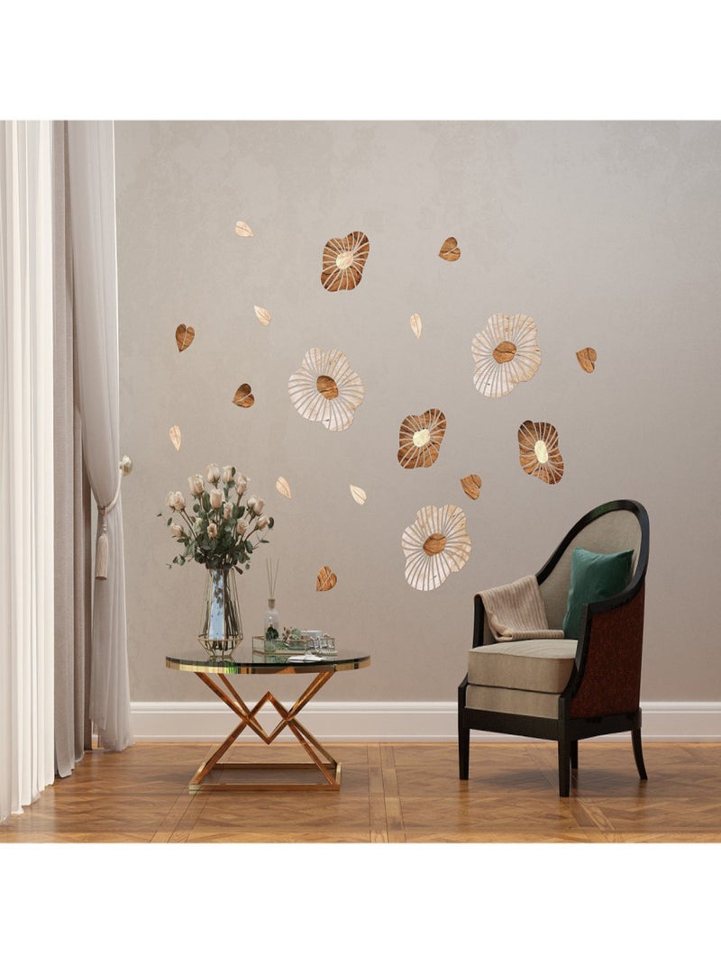 Sticker Blossom Wood - 1 planche 42,5 x 65 cm Multicolore - Kiabi