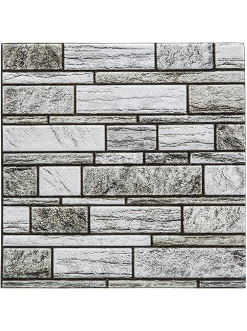 Sticker carrelage mur gris x2 - Kiabi