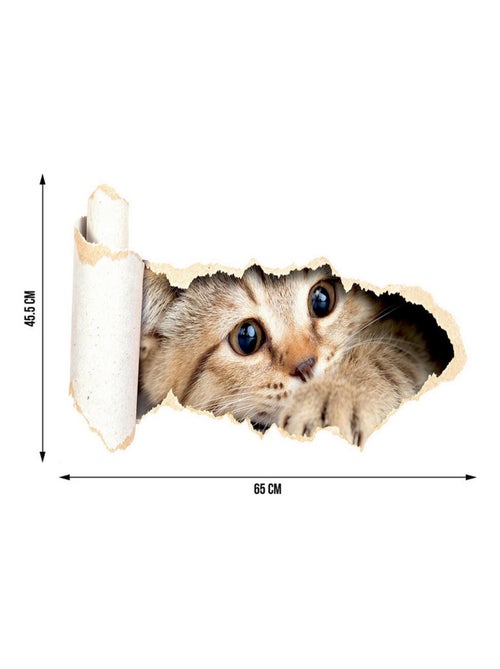 Sticker Chaton - 1 planche 42,5 x 65 cm - Kiabi