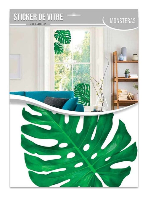Sticker de vitre motif plante monstera - Kiabi Sticker de vitre motif plante monstera - Kiabi
