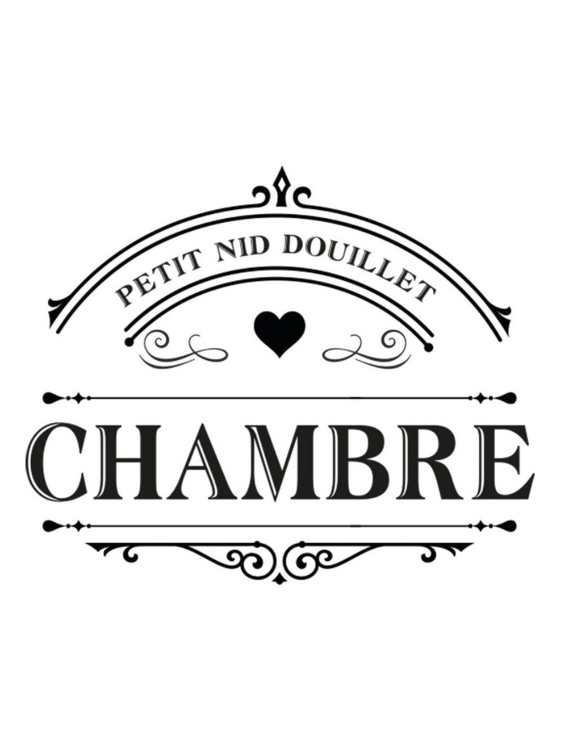 Sticker décoratif de porte chambre Noir - Kiabi