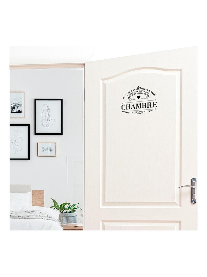 Sticker décoratif de porte chambre Noir - Kiabi