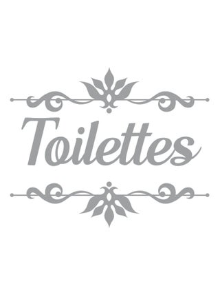 Sticker décoratif de porte toilettes