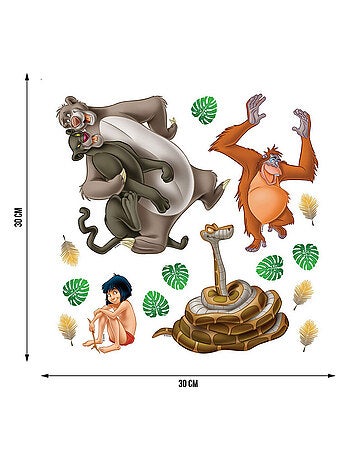 Sticker Disney Le livre de la jungle - 1 planche 30 x 30 cm