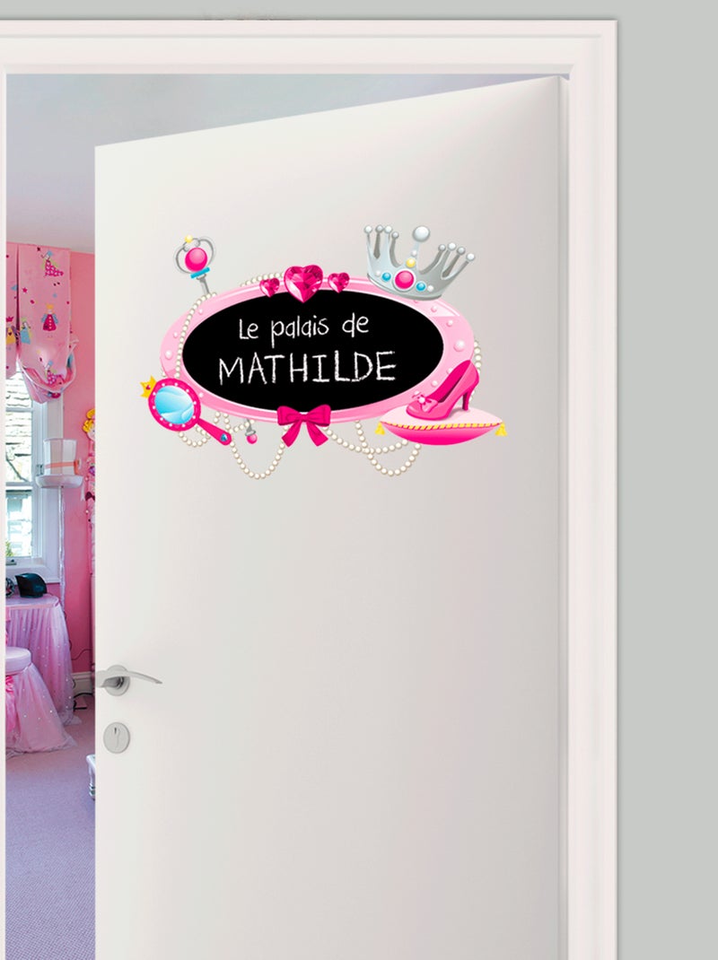 Sticker enfant ardoise princesse Rose - Kiabi