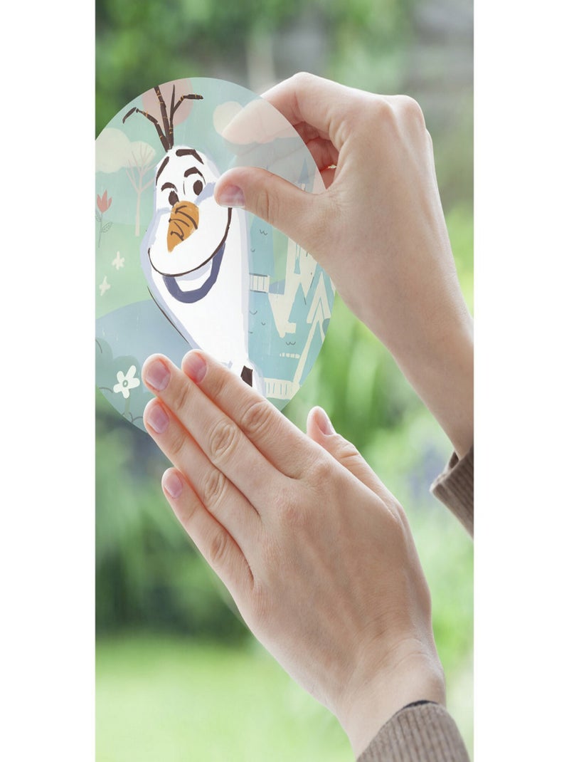 Sticker fenêtre La Reine Des Neiges Tous Les Personnages - 30x30 cm Multicolore - Kiabi