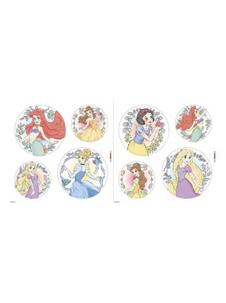 Sticker fenêtre Les Princesses Disney - 30x30 cm