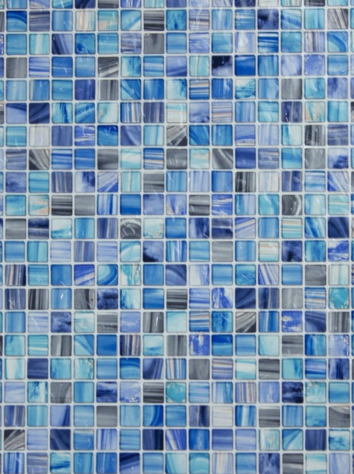 Sticker Film pour les Fenêtres - Motif Mosaïque Bleue - Kiabi