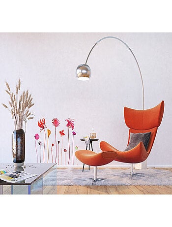 Sticker Fleurs multicolores - 1 planche 42,5 x 65 cm