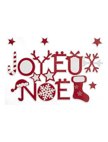 Sticker floqué Joyeux Noël pour vitre