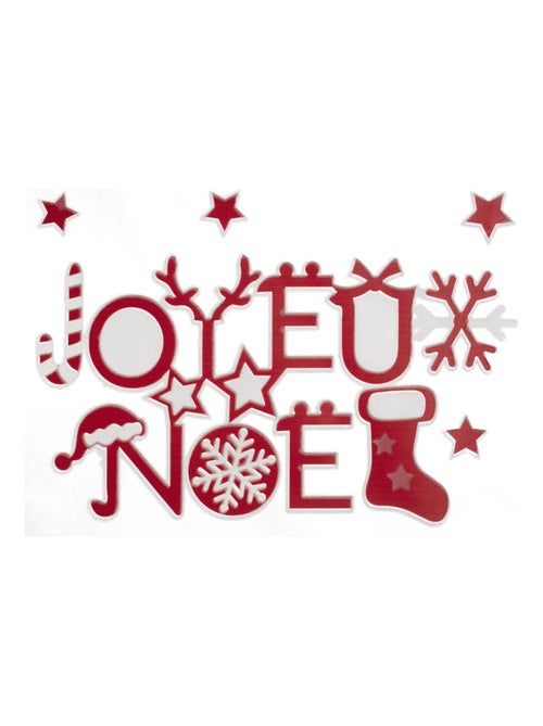Sticker floqué sur vitre Joyeux Noël - Kiabi
