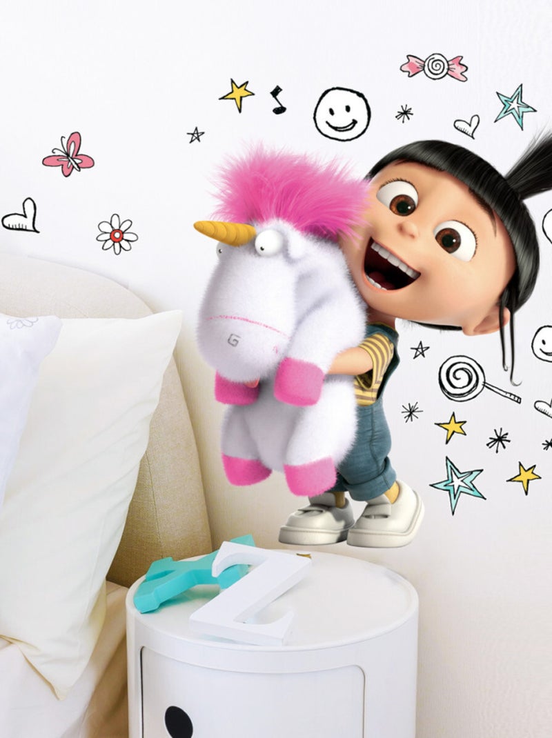 Sticker Geant Agnes Licorne Les Minions Blanc - Kiabi